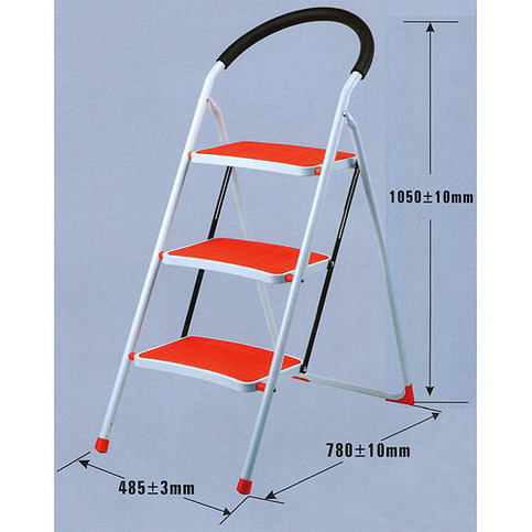 Schodky WR2062K-1 • 3 stup, nosn. 150 kg, oranžové