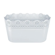 Kvetináč LACE 285 mm, biely