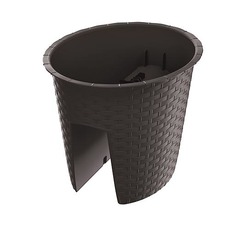 Kvetináč RATOLLA Railing Oval 300, hnedý