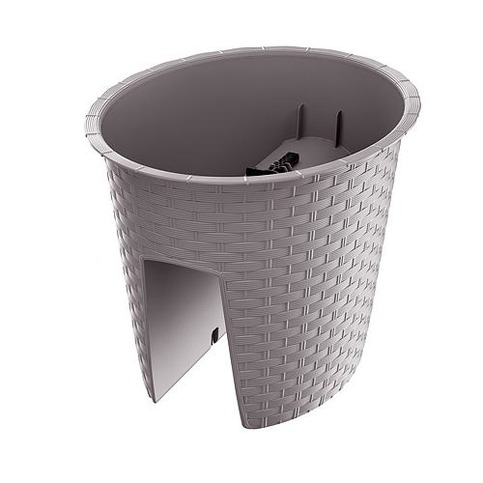 Kvetináč RATOLLA Railing Oval 300, mocca