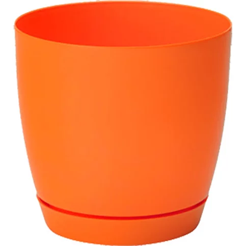 Kvetinac Toscana round, 19x18,5 cm, 4,4 lit, oranžový