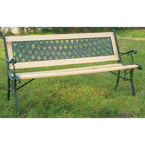 Lavica Green C012, 122x54x73 cm, drevo/plast