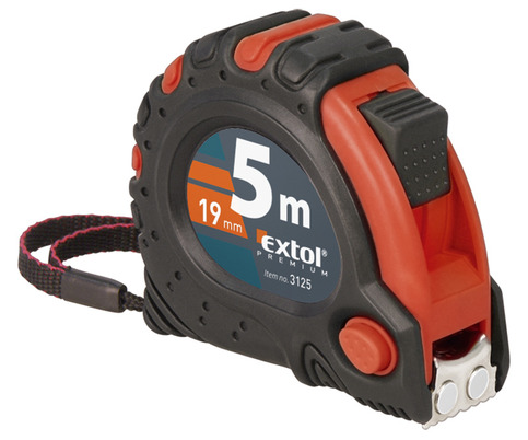 Meter zvinovací pogumovaný s magnetom, 3x brzda