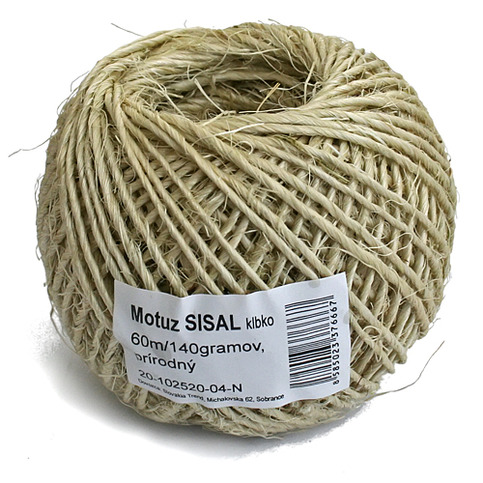 Motuz Sisal Natural, 060 m/140 g, BallPack