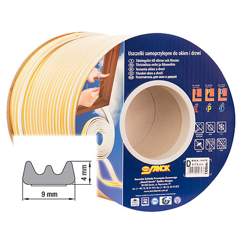 Tesnenie Stomil SD-40CX/4-0 • E, 9x4 mm, 150 m, biele