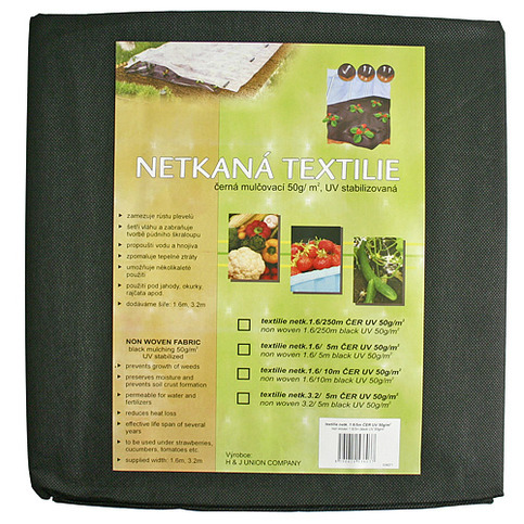 Textilia Garden B1303 1,6x10 m, netkaná, 50 g/m, čierna